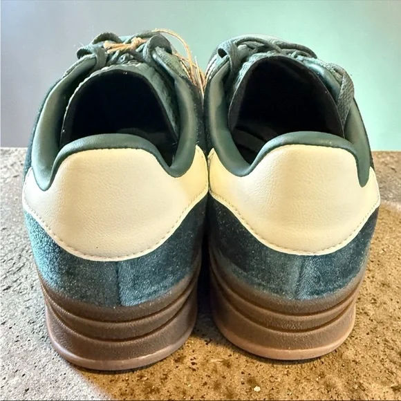 adidas Gazelle Platform Sneakers in Teal, White & Gum - Picture 3 of 4